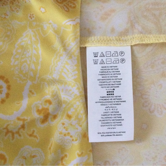 Michael Michael Kors Sleeveless Mini Dress XL – Yellow Floral Paisley, NWT - Picture 12 of 15